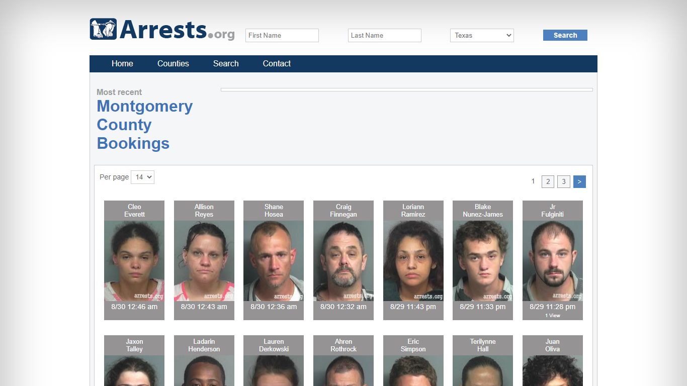 Montgomery County Arrests and Inmate Search